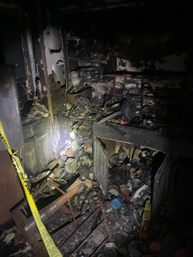 Commercial kitchen fire damage restoration